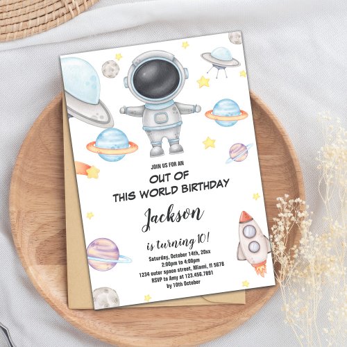 Out of this world birthday Invitations