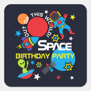 Out of this World!, Birthday Square Sticker