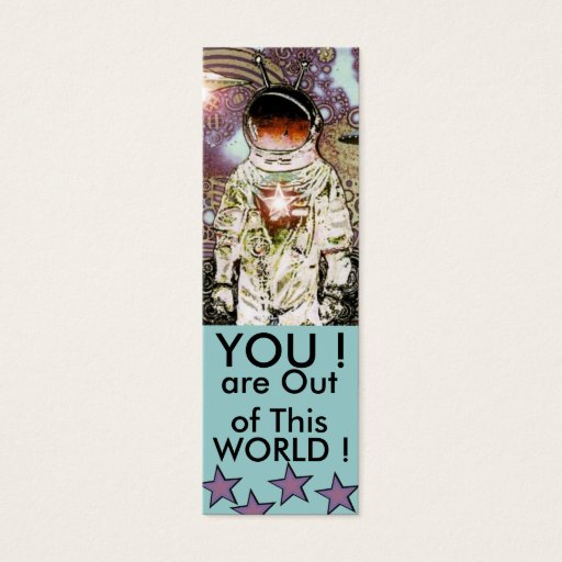 Customizable OUT OF THIS WORLD BOOK MARK - BOOKMARK BUSINESS CARD TEMPLATE