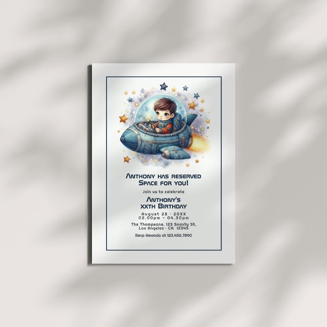 Out-of-This-World Celebration Space Birthday Party Invitation (Out-of-This-World Celebration Space Birthday Party Invitation)