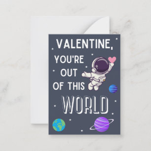Out of This World Classroom Valentine's Day Note Card