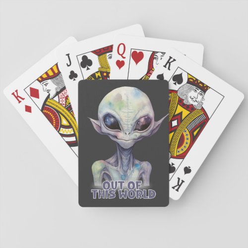 Out Of This World Galaxy Alien Ufo  Poker Cards