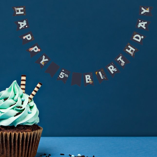 Out of This World Happy Birthday Banner Flags (Creator Uploaded)