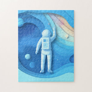 Out of This World Layered Astronaut Jigsaw Puzzle