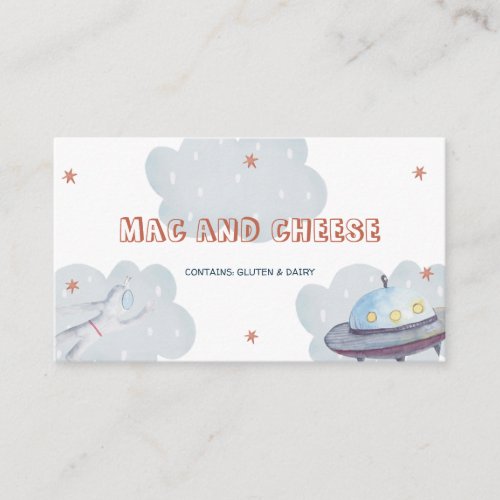 Out of this World Outer Space Party Food Label Place Card
