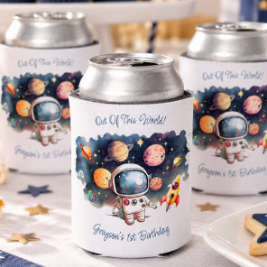 Out Of This World Outerspace Planets Boy Birthday Can Cooler