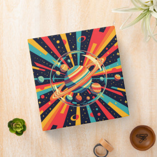 Out of this World Ringed Planets  3 Ring Binder
