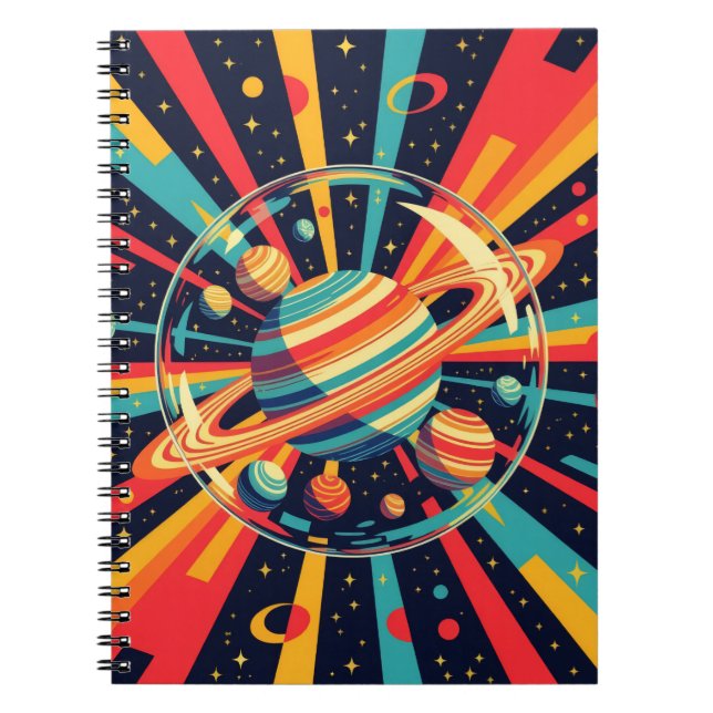 Out of this World Ringed Planets  Notebook (Front)