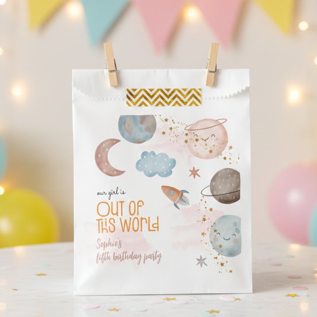 Out of this world rocket kids birthday favor bag (Creator Uploaded)
