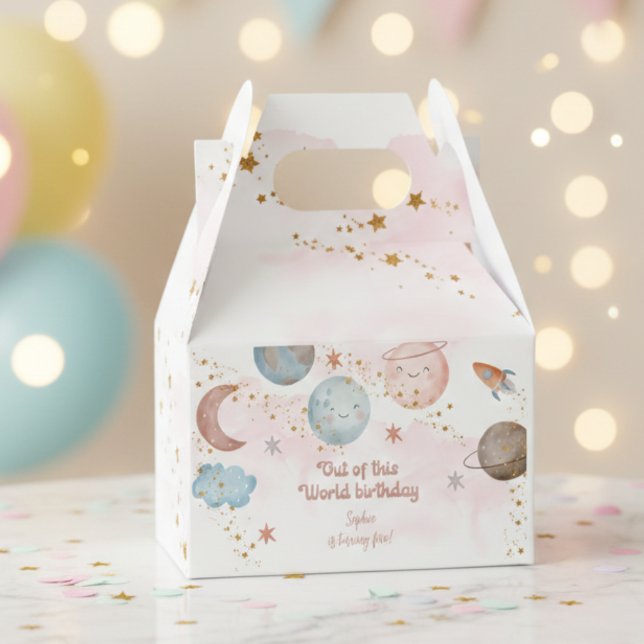 Out of this world space adventure kids birthday favor boxes (Creator Uploaded)