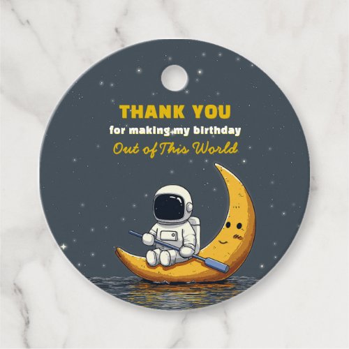 Out of This World Space Birthday Favor Tag