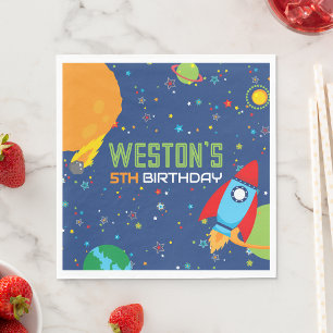 Out of This World Space Birthday Party Napkins