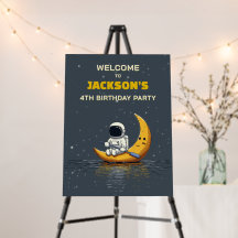 Out of This World Space Birthday Welcome Sign