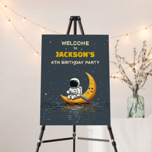 Out of This World Space Birthday Welcome Sign