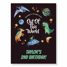 Out Of This World Space Dinosaur Galaxy Birthday