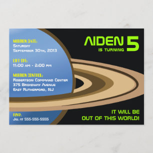 Out of This World Space Invitation