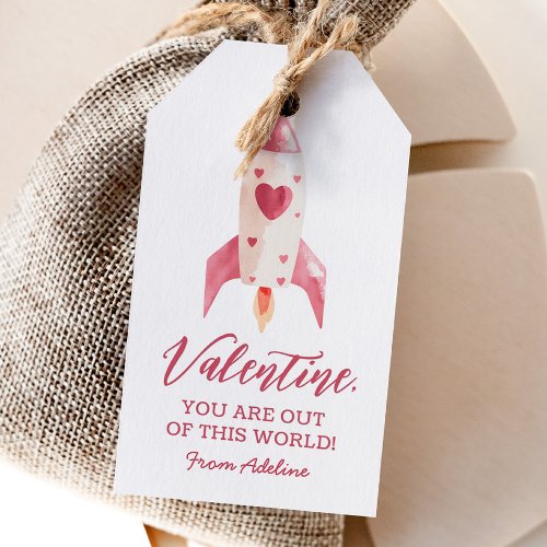 Out of this World Space Kids Valentines Day Gift Tags