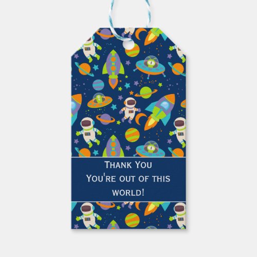 Out of This World Space Party Favor Gift Tags
