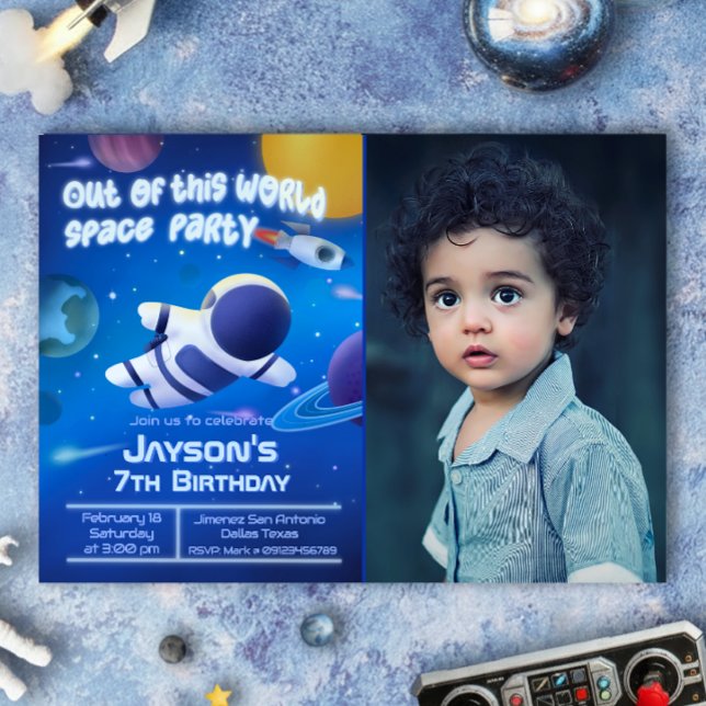 Out of this World Space Party with Photo Invitation (Out of this World Space Party with Photo Invitation)