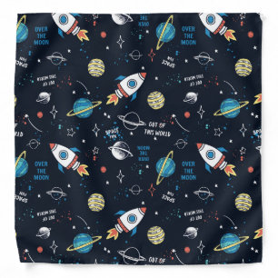 Out of This World Space Pattern Bandana