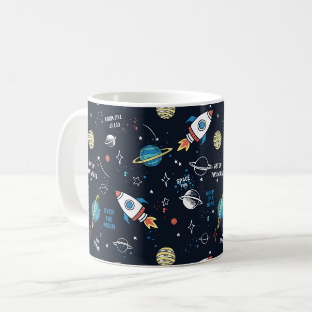 Out of This World Space Pattern Coffee Mug (Front Left)