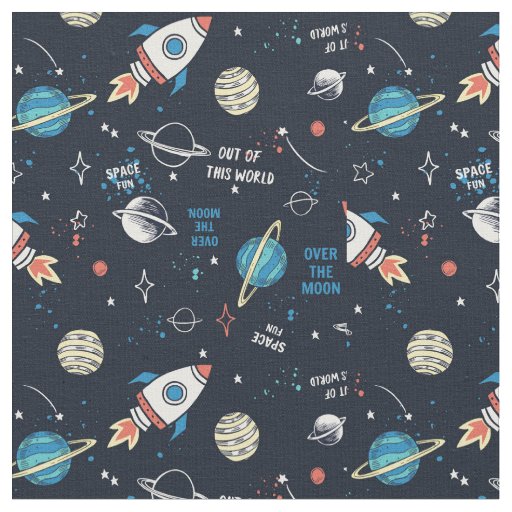 Out of This World Space Pattern Fabric