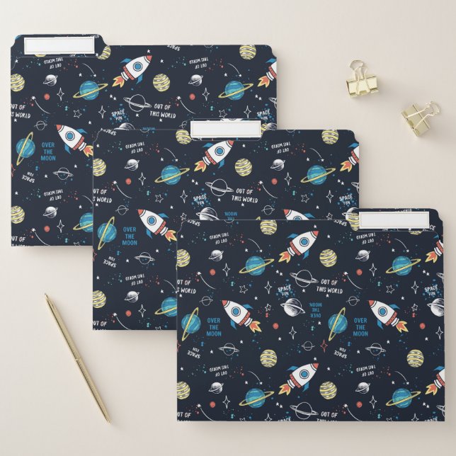 Out of This World Space Pattern File Folder (Set)