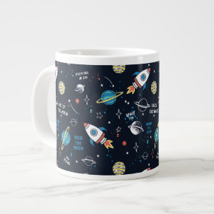 Out of This World Space Pattern Giant Coffee Mug