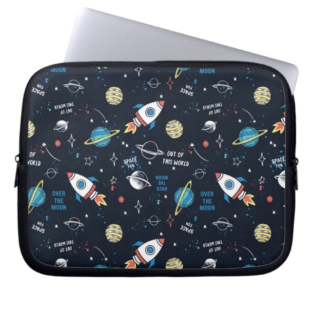 Out of This World Space Pattern Laptop Sleeve (Front)