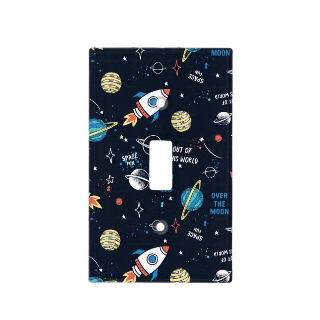 Out of This World Space Pattern Light Switch Cover (Front)