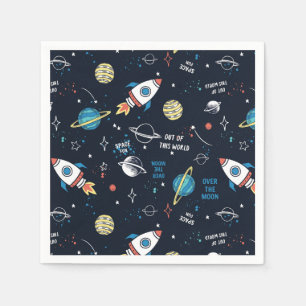 Out of This World Space Pattern Napkins