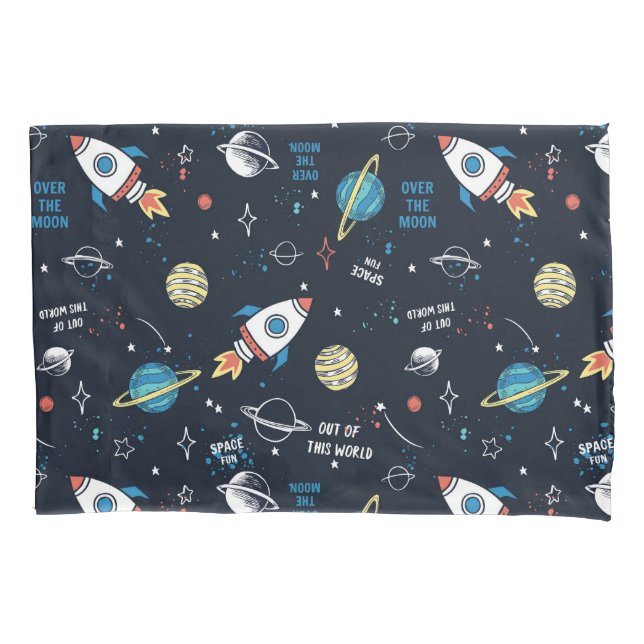 Out of This World Space Pattern Pillow Case (Front)