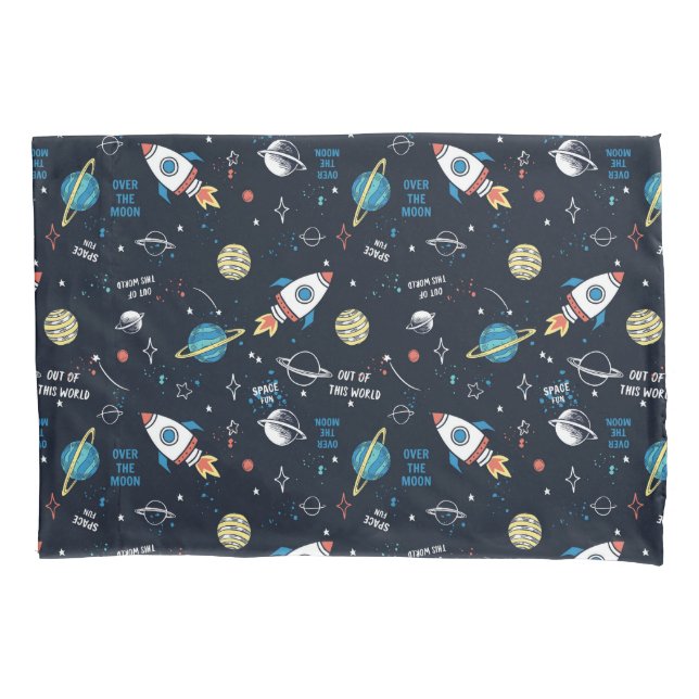 Out of This World Space Pattern Pillow Case (Front)