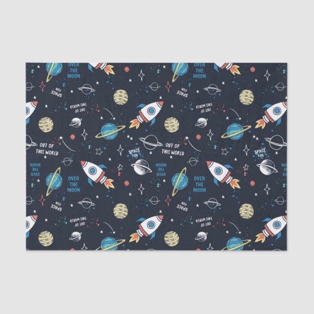 Out of This World Space Pattern Tissue Paper (Front)