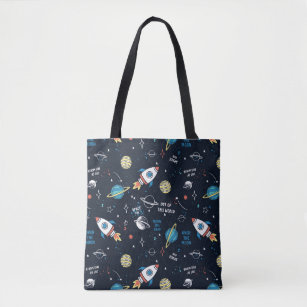 Out of This World Space Pattern Tote Bag