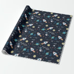 Out of This World Space Pattern Wrapping Paper