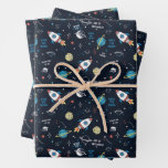 Out of This World Space Pattern Wrapping Paper Sheets