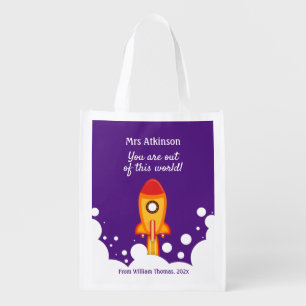 Out Of This World Space Teacher Appreciation Grocery Bag