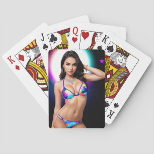 Out of this World Swimsuit Model Poker Cards