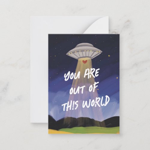 Out of this World UAP Valentines Day Note Card
