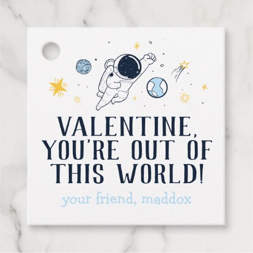 Out of This World Valentine Favor Tags