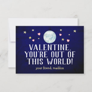 Out of This World Valentine Note Card
