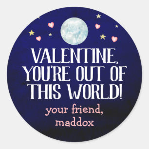 Out of This World Valentine Sticker