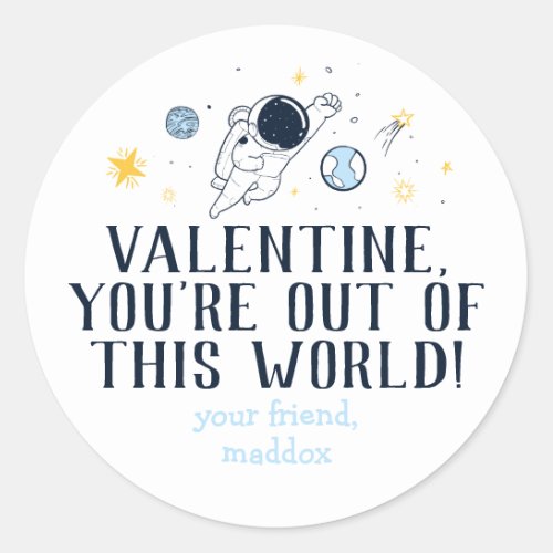 Out of This World Valentine Sticker