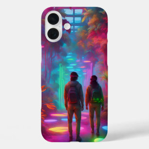 Out of this World - Virtual Reality Neon Jungle iPhone 16 Plus Case