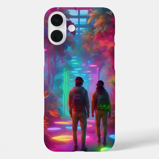 Out of this World - Virtual Reality Neon Jungle Case-Mate iPhone Case (Back)