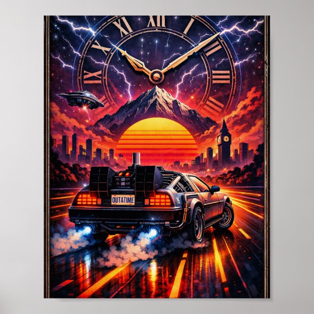 Out of Time – Retro Futuristic Sci-Fi Wall Art (Front)