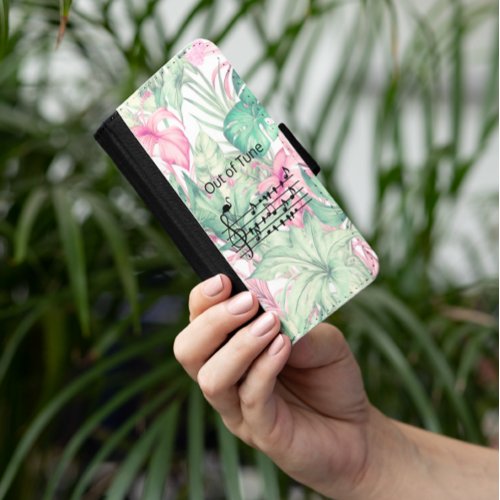 Out of Tune Flamingo customizable iPhone 87 Wallet Case