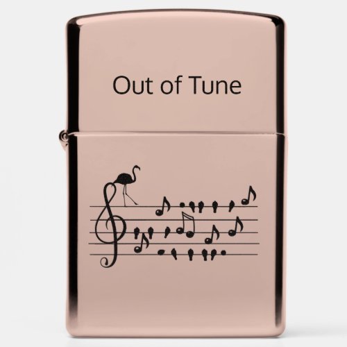 Out of Tune Flamingo joining songbirds Zippo Lighter