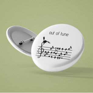 Out of Tune, Toucan & Songbirds Musical Staff Button